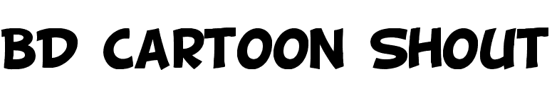 BD Cartoon Shout font preview