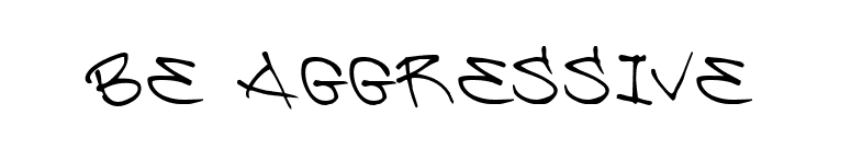 Be Aggressive font preview