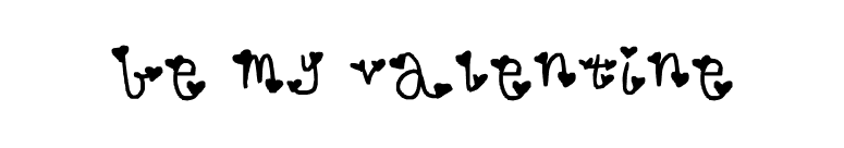 be my valentine font preview