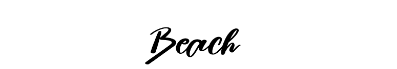 Beach font preview