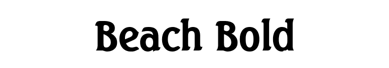 Beach Bold font preview