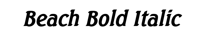 Beach Bold Italic font preview