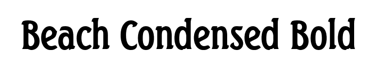 Beach Condensed Bold font preview