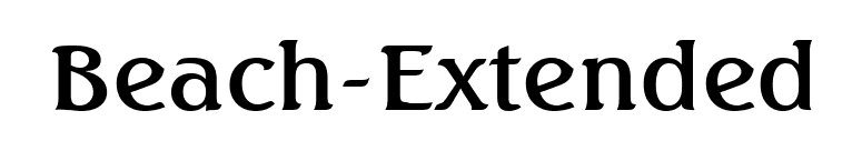Beach-Extended font preview