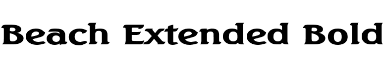 Beach Extended Bold font preview