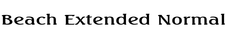 Beach Extended Normal font preview