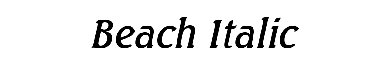 Beach Italic font preview