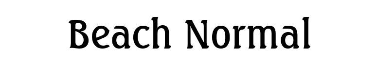 Beach Normal font preview