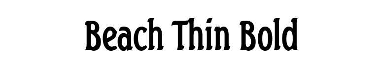Beach Thin Bold font preview