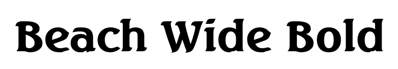 Beach Wide Bold font preview
