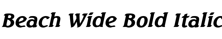Beach Wide Bold Italic font preview