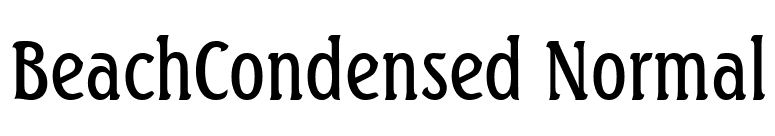 BeachCondensed Normal font preview