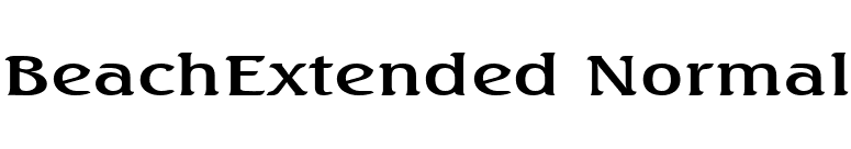 BeachExtended Normal font preview
