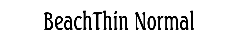 BeachThin Normal font preview
