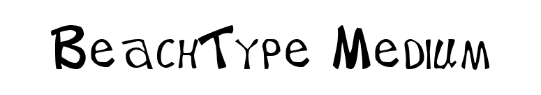 BeachType Medium font preview