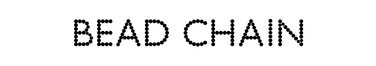 Bead Chain font preview