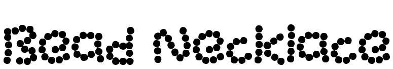 Bead Necklace
 font preview