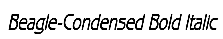Beagle-Condensed Bold Italic font preview