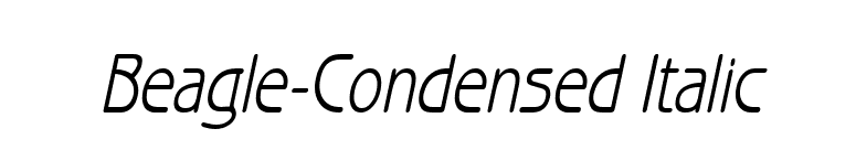Beagle-Condensed Italic font preview
