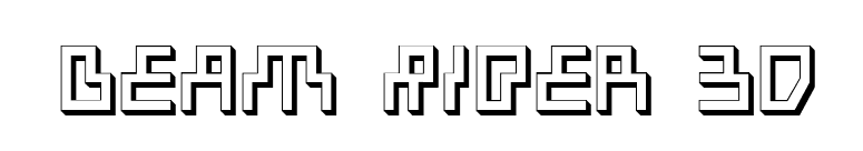 Beam Rider 3D font preview