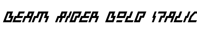 Beam Rider Bold Italic font preview