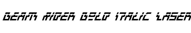 Beam Rider Bold Italic Laser font preview