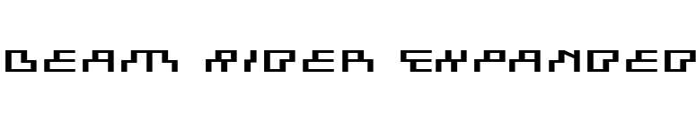 Beam Rider Expanded font preview