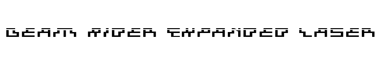 Beam Rider Expanded Laser font preview