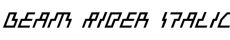 Beam Rider Italic font preview