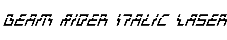 Beam Rider Italic Laser font preview
