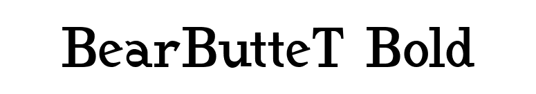 BearButteT Bold font preview