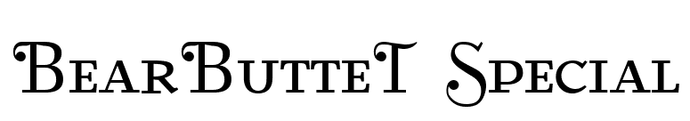 BearButteT Special font preview