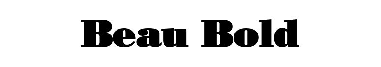 Beau Bold font preview