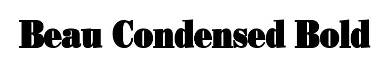 Beau Condensed Bold font preview
