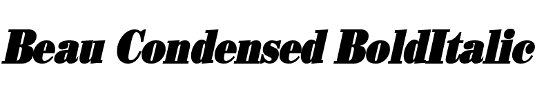 Beau Condensed BoldItalic font preview