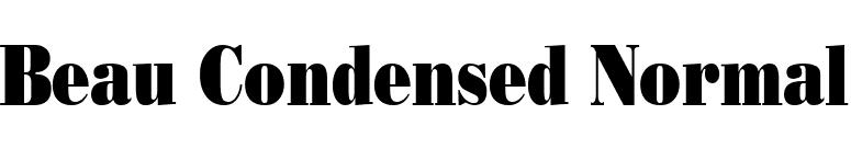 Beau Condensed Normal font preview