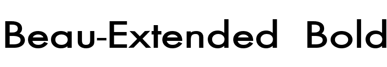 Beau-Extended Bold font preview