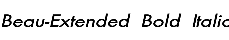Beau-Extended Bold Italic font preview