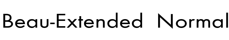 Beau-Extended Normal font preview