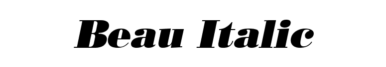 Beau Italic font preview