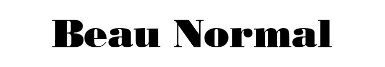 Beau Normal font preview