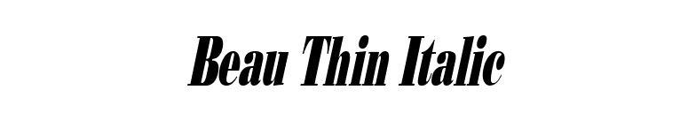 Beau Thin Italic font preview