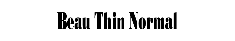 Beau Thin Normal font preview