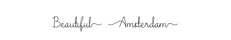 Beautifu msterda font preview