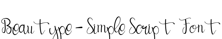 Beautype - Simple Script Font font preview