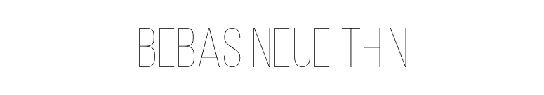 Bebas Neue Thin font preview