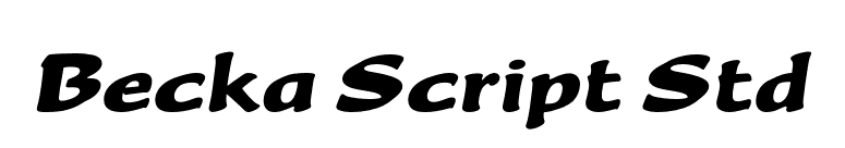 Becka Script Std font preview