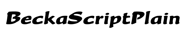 BeckaScriptPlain font preview