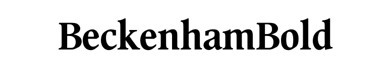 BeckenhamBold font preview