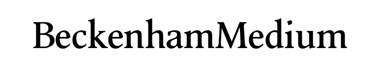 BeckenhamMedium font preview